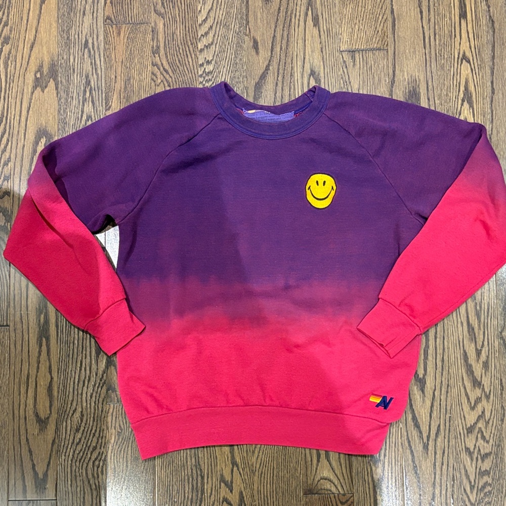 Aviator Nation crewneck ombré sweatshirt S